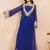 Blue bandhej mirror embroidered kurta set
