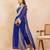 Blue bandhej mirror embroidered kurta set