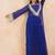 Blue bandhej mirror embroidered kurta set