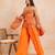 Marigold floral printed tube kurta plazzo set