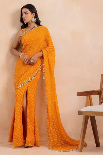 Yellow leheriya multi-styling set