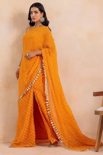 yellow leheriya multicolor-styling set
