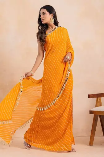 yellow leheriya multicolor-styling set