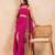 Fuchsia pink bandhej multi-styling set with mirror lace detailing