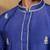 Dark blue embroidered silk kurta with dupatta