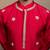 Red embroidered silk kurta with dupatta