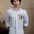 White embroidered suiting shirt