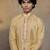 Gold embroidered silk kurta set