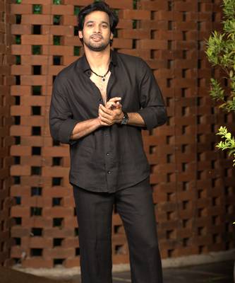 Black plain linen shirt 1