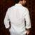 White plain linen shirt