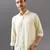 Yellow solid pure linen shirt
