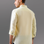 Yellow solid pure linen shirt
