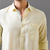 Yellow solid pure linen shirt