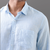 Classic blue solid pure linen shirt