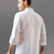 White stripe pure linen shirt
