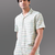 Ecru solid handloom cotton shirt