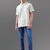 Ecru solid handloom cotton shirt