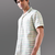 Ecru solid handloom cotton shirt