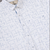 White printed pure linen shirt