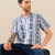 Blue solid handloom cotton shirt