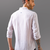 Lilac striped pure linen shirt