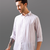 Lilac striped pure linen shirt