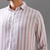 Lilac striped pure linen shirt