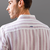 Lilac striped pure linen shirt