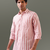Brick red solid lightweight handloom shirt