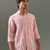 Brick red solid lightweight handloom shirt
