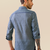Blue-green check handloom cotton shirt