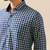 Blue-green check handloom cotton shirt