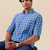 Marine blue check handloom cotton shirt