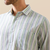 Green-blue striped handloom cotton shirt