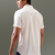 White self-textured half sleeve handloom cotton shirt