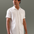 White self-textured half sleeve handloom cotton shirt
