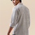 Ash grey striped handloom cotton shirt