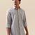 Ash grey striped handloom cotton shirt