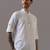 White striped handwoven kurta shirt