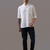 White striped handwoven kurta shirt