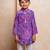 Purple embroidered crepe kurta set