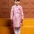 Pink embroidered brocade kurta set