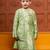 Green embroidered brocade kurta set