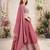 PASTEL PINK SEQUINS THREAD EMBROIDERED GEORGETTE SEMI STITCHED LEHENGA