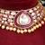 Gold plated pink stone kundan necklace set