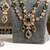 Gold plated green stone kundan necklace set