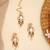 Gold plated pearl kundan necklace set