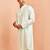 Men mint green viscose kurta - long sleeve mandarin collar festive wedding traditional ethnic wear