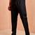 Men black viscose pyjama - solid pattern drawstring elastic waist festive ethnic wear