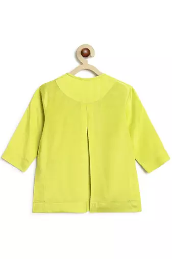 Green embroidered viscose kurta set